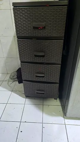 Plastic Drawers, Dustbin and shoe rack, cloth stand