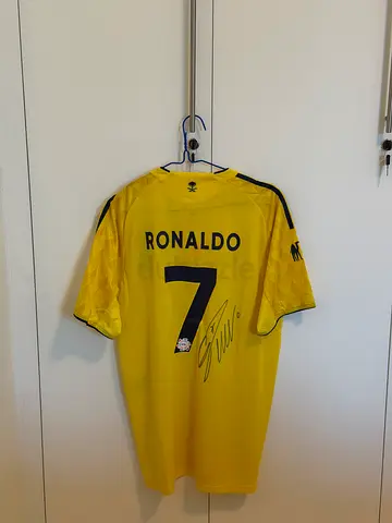 Signed Cristiano Ronaldo #7 Yellow Football Jersey  - Never Worn