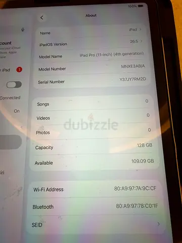 Apple iPad Pro 11-inch (4th gen) - 128GB, Wi‑Fi, Good Condition
