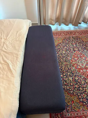 Upholstered Bed Bench / Ottoman in Dark Blue - Good Condition