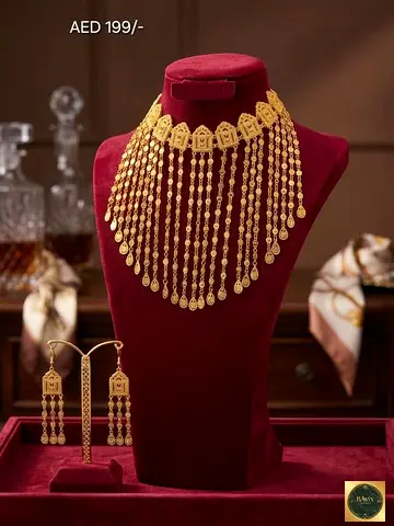Gold plated Premium Arabic style Necklace set