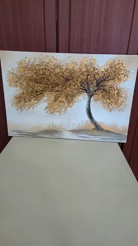 Framed Gold Leaf Tree Painting - Decorative Wall Art