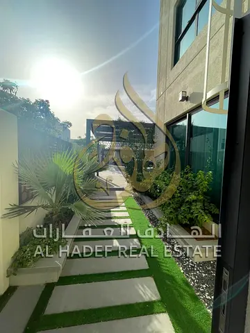 Luxury furnished villa for sale in Al Rahmaniya Sustainable City Sharjah with private pool landscap