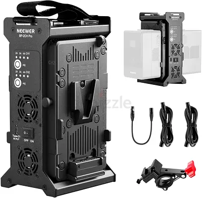 Neewer V Mount Battery Charger Dual Channel with 100W PD USB C Fast Charging