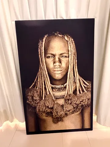 Beautiful Photo Frame Sepia Portrait Art of Woman with Braided Hair (Ready to Hang)
