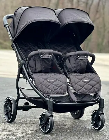 Kikka Boo Happy 2 Twin Baby Stroller - Grey