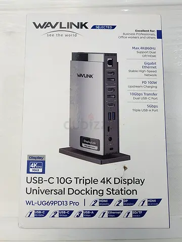 WAVLINK USB-C Triple 4K Display Universal Docking Station (WL-UG69PD3 Pro)