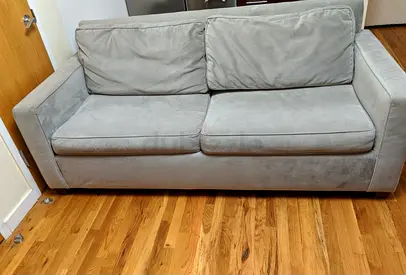 West elm two seater sofa bed with mattress