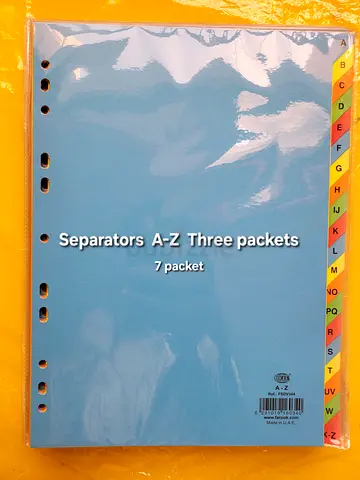 Index Separators 40 packets A-Z, 1-10, Jan-Dec- Brand New packed