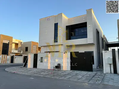 Luxury corner villa for sale in Al Yasmin, modern design and high-end finishes, all-inclusive price.