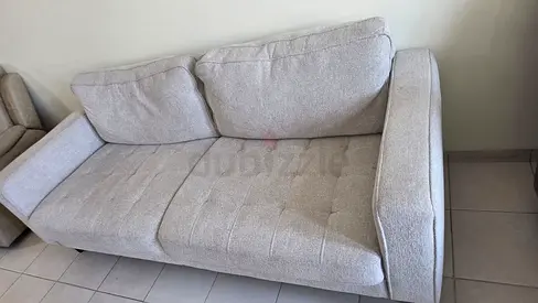 Comfortable Light Grey Three +Two Seater Sofa