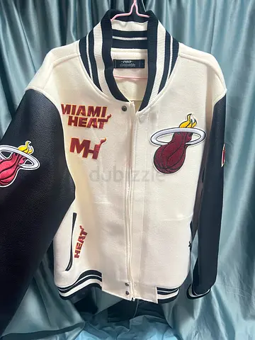 White Miami Heat Varsity Jacket - Nike, Size L