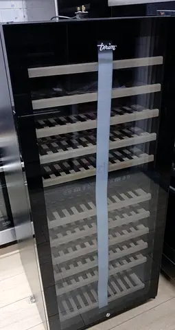 Torim freestanding wine cooler - glass door, multiple shelves