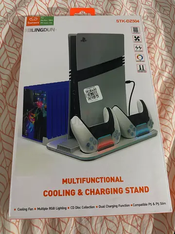 Multifunctional Cooling  Charging Stand for PS5 with Dual Controller Holders