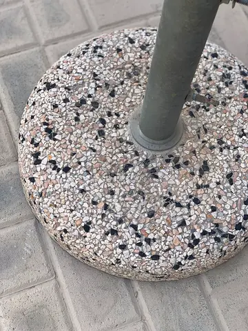 Concrete Umbrella/Parasol Base - Heavy Terrazzo Style