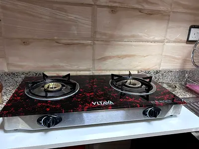 Vltava 2-Burner Glass Top Gas Stove - Portable Cooktop