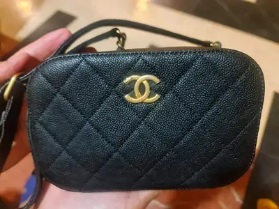 Chanel belt  bag with gold CC logo