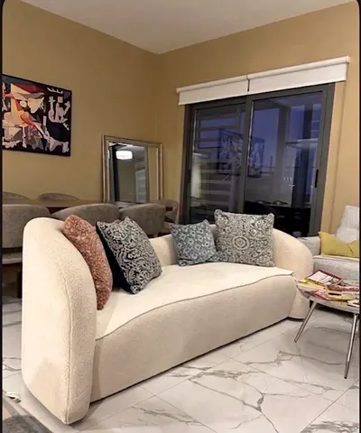Beautiful bouclé sofa lounge