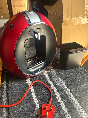 Used Capsule Coffee Machine - Compact Red Single-Serve Brewer
