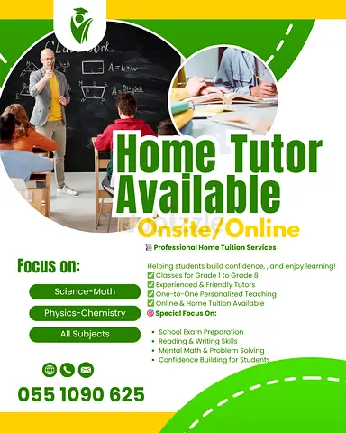 Home Tutor Available For All Subjects
