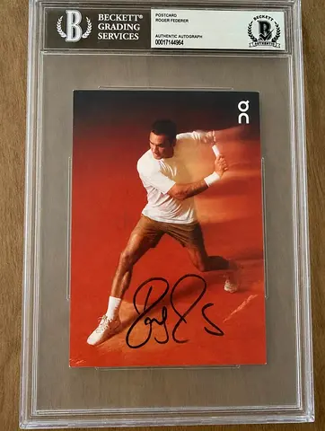 Rare - Roger Federer Signed Postcard