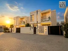 Villa for sale in Al Helio area, Ajman, including fees. Features a practical design, spacious layout