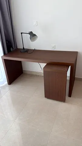 Ikea Desk w/extension. Dark brown