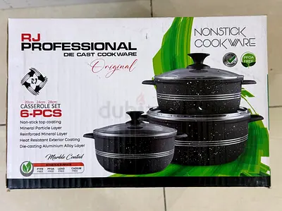 6 Piece Nonstick Casserole Cookware Set