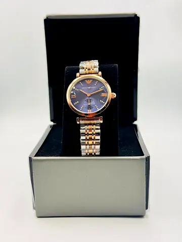 Emporio Armani Ladies Two-Tone Stainless Steel Watch - Excellent Condition