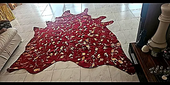 Unique and statement real leather rug -  Large. Perfect condition.