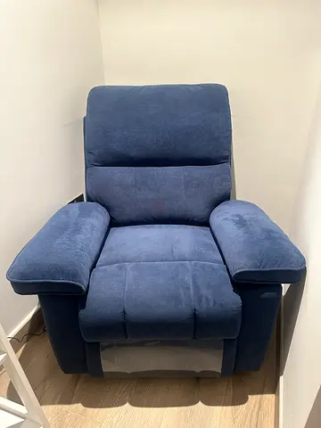Blue recliner chair