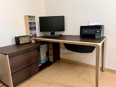 Desk L- shaped + Executive Chair - Excellent Condition - Moving out sale