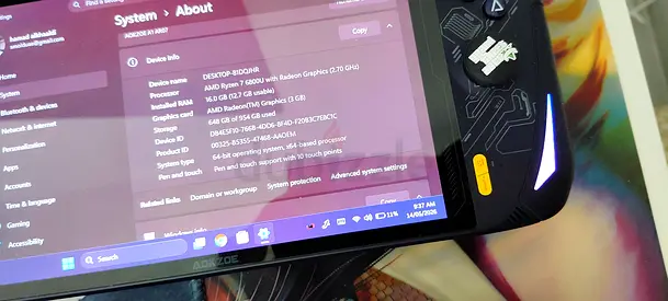 Aokzoe 1tb ryzen7 gaming handheld