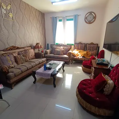 Classic wooden living room sofa set with armchairs 10 seater