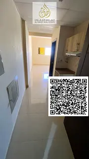 Studio apartment for rent in Al Jurf 3, Ajman, with a semi-separate kitchen and very spacious area.