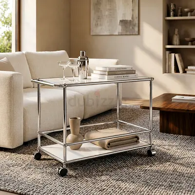 USM Haller Serving Cart Type 2 White by Star Office LLC
