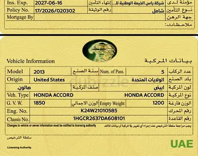 Honda Accord i-VTEC 2013 - GCC Specs - Well Maintained