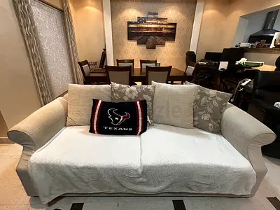 Light beige 5 seater sofa in good condition