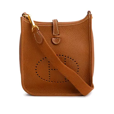 Authentic Hermes Gold Taurilon Clemence Amazone Evelyne TPM 16