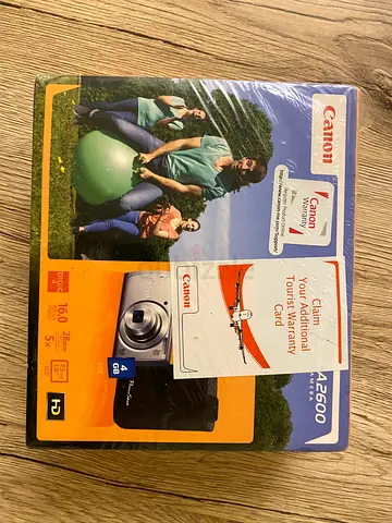 + An Unmissable Deal: Brand New  Factory Sealed! + Canon PowerShot A2600  100% authentic, untouche