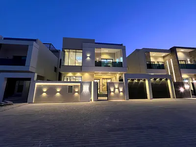 🏠Villa for rent – ​​Al Zahiyah area, Ajman – 5 master bedrooms, living room, majlis, maid's room, prime location