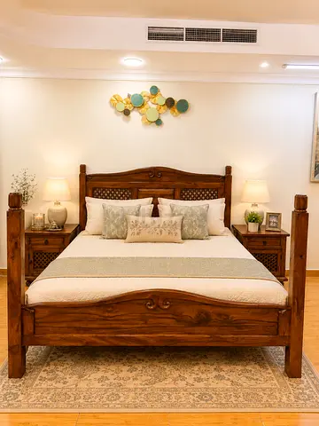 Marina Home Solid Wood Super King Bed Set