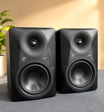 Mackie MR524 Studio Monitors Pair/ Professional XLR to RCA / RCA to XLR Audio Cables - Pair