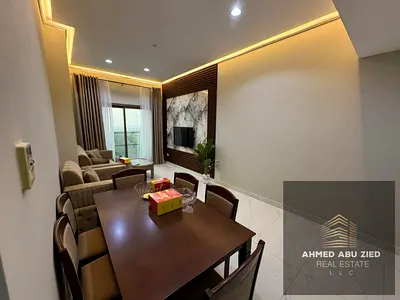 Free parking | Fully furnished 2 bedrooms and living room | 2 bathrooms | Maid's room | Balcony wit