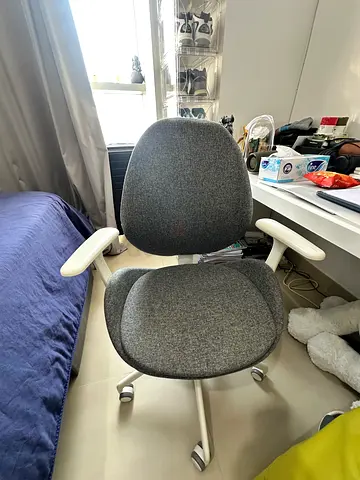 Grey Ergonomic Office Desk Chair with Armrests