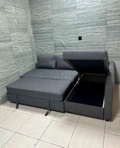 Ikea L Shape Sofa cum bed with big storage in L , and You can fix the L left and right any side