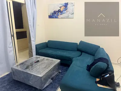 One bedroom and living room, fully furnished with modern furniture