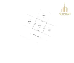 Residential land for sale in Sharjah, Al Baleedah 1 area Very prime location on a 24-square-meter st