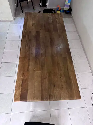 Solid Wood Dining Table - Large Rectangular, Natural Finish