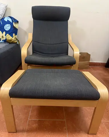 IKEA Armchair with Footstand for Sale